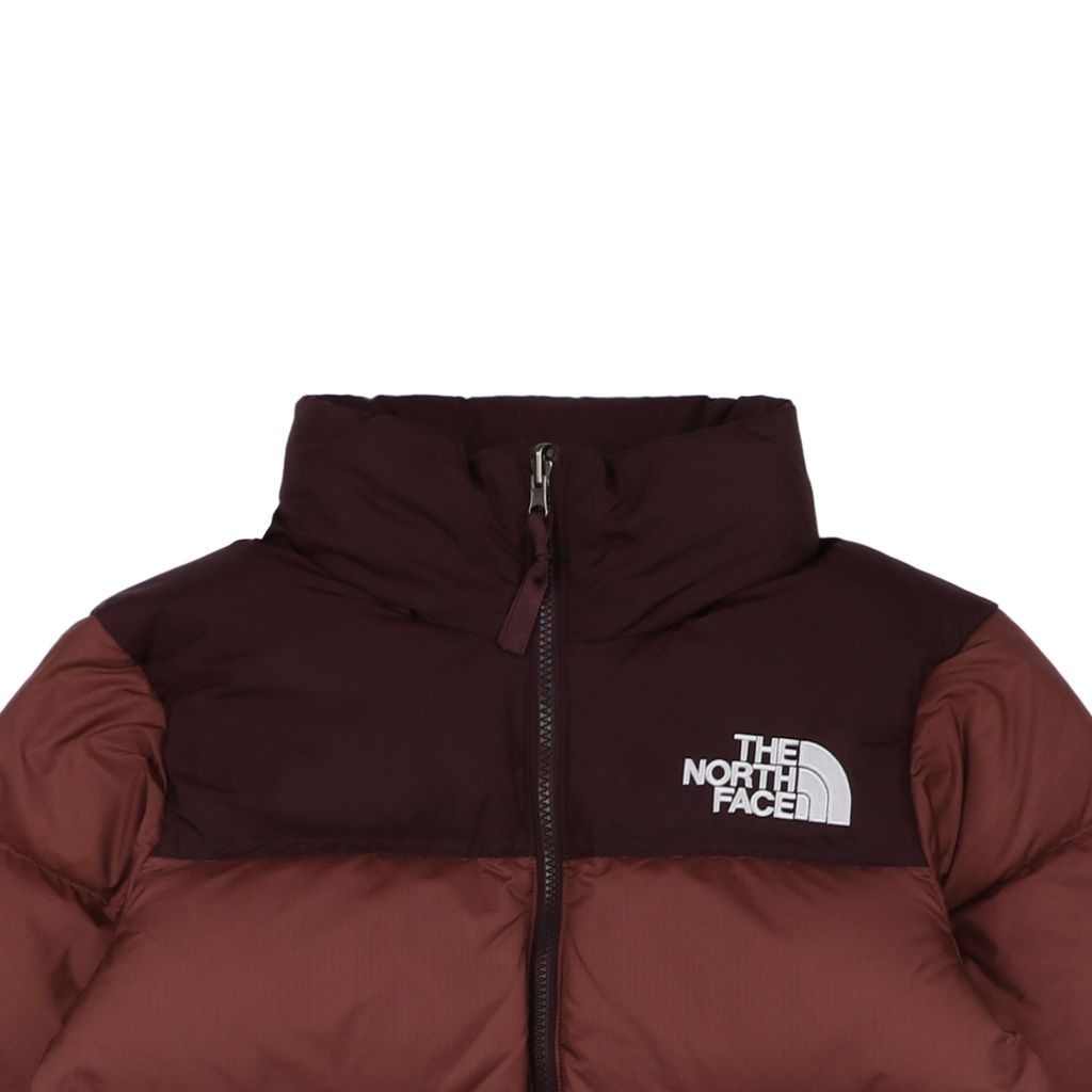 The North Face 1996 down jacket brown red 40D nylon water repellent wind resistant puffer 350g down fill YKK zipper sizes XS-XXL