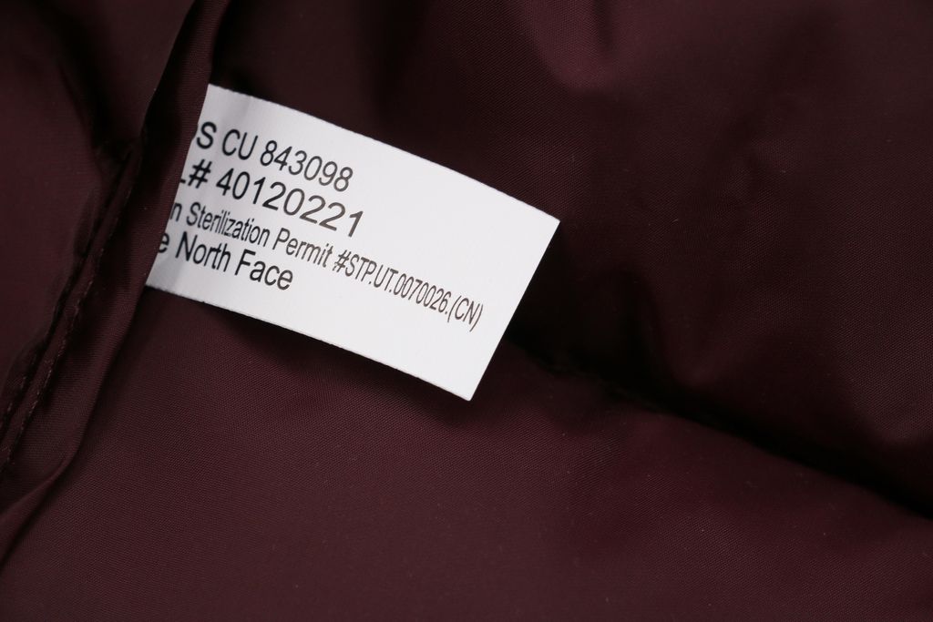 The North Face 1996 down jacket brown red 40D nylon water repellent wind resistant puffer 350g down fill YKK zipper sizes XS-XXL