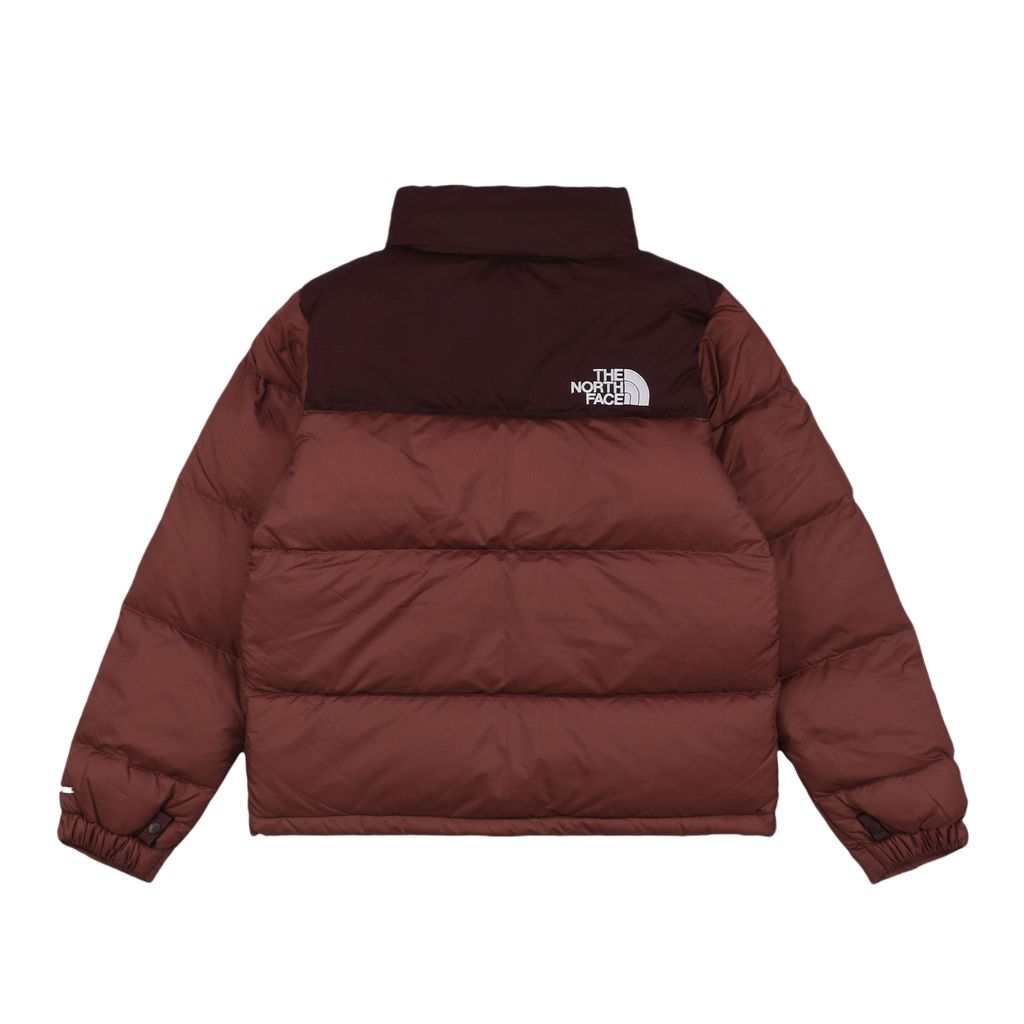 The North Face 1996 down jacket brown red 40D nylon water repellent wind resistant puffer 350g down fill YKK zipper sizes XS-XXL
