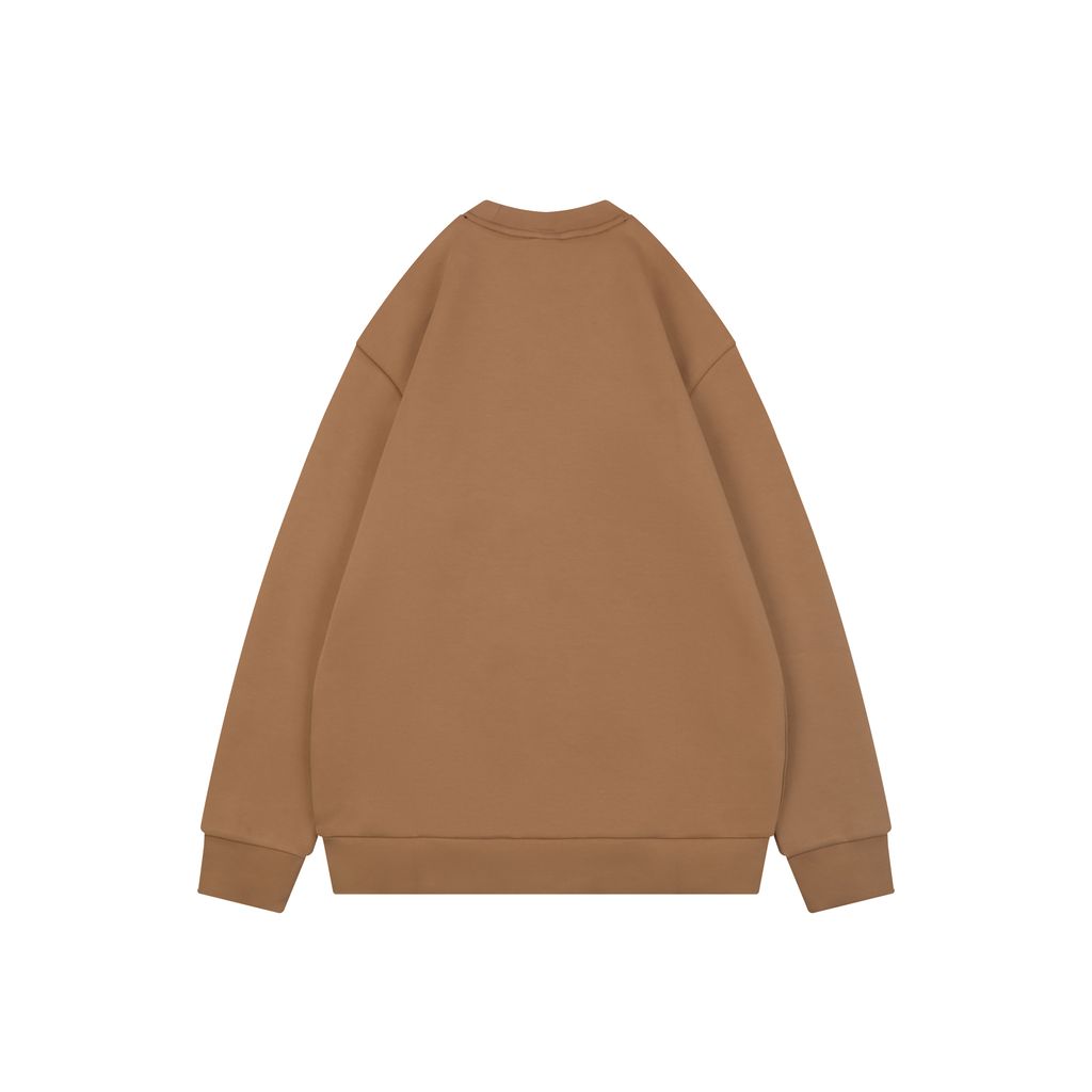 Fendi Monster yellow eyes embroidered crew neck sweatshirt 400g combed cotton dimensional embroidery double washed relaxed fit sizes S-XXL