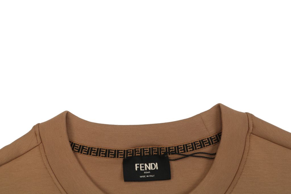 Fendi Monster yellow eyes embroidered crew neck sweatshirt 400g combed cotton dimensional embroidery double washed relaxed fit sizes S-XXL