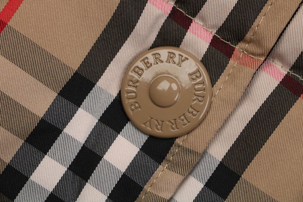 Burberry check letter print down vest classic plaid high stand collar lightweight padded puffer gilet single row button design sizes S-XL