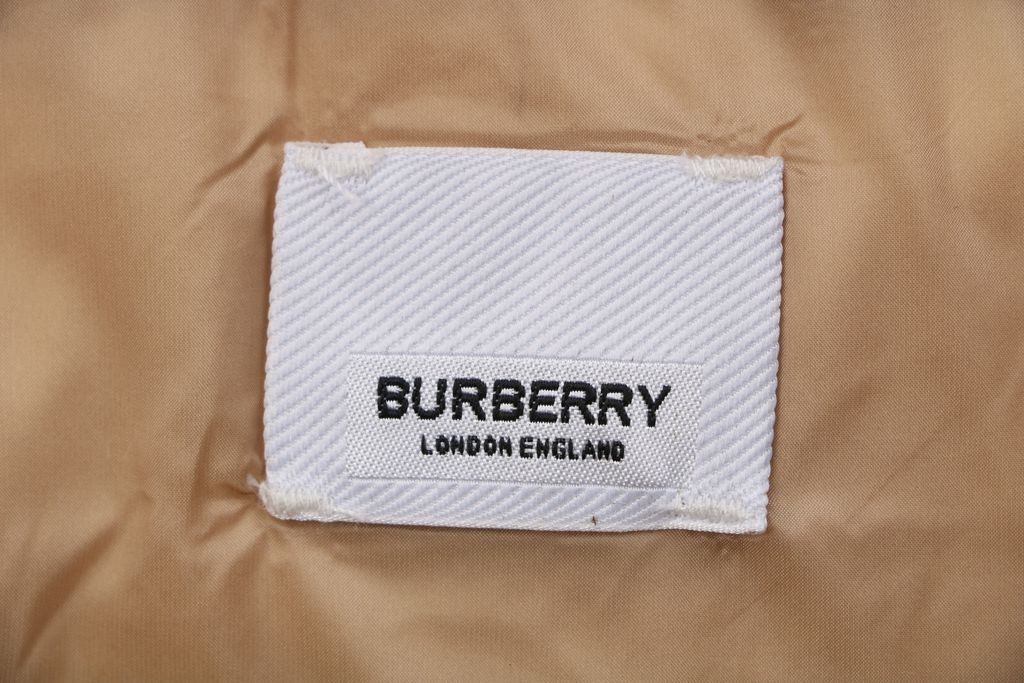 Burberry check letter print down vest classic plaid high stand collar lightweight padded puffer gilet single row button design sizes S-XL