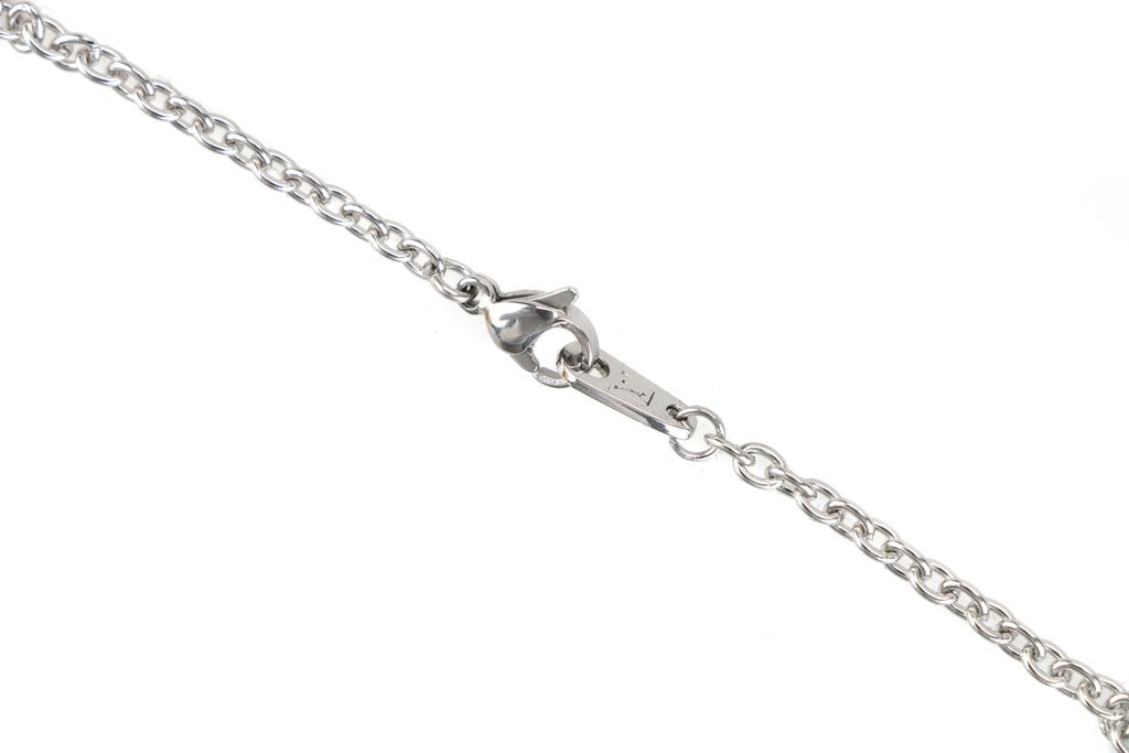 Louis Vuitton Monogram Dice Necklace silver plated white copper multi face motif pendant adjustable 50 55 60cm necklace with paper box packaging