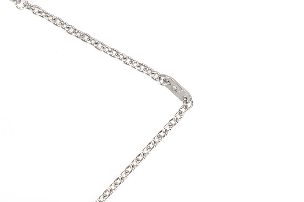 Louis Vuitton Monogram Dice Necklace silver plated white copper multi face motif pendant adjustable 50 55 60cm necklace with paper box packaging