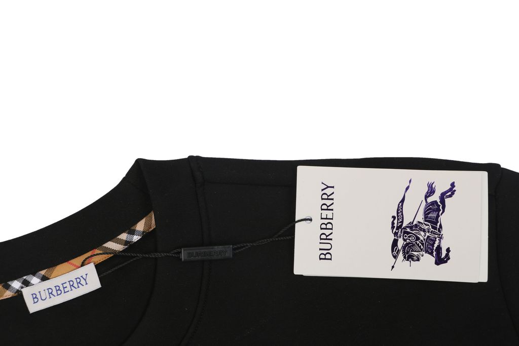 Burberry large multicolor Equestrian Knight embroidered crew neck sweatshirt 400g combed cotton dimensional embroidery double washed relaxed fit sizes S-XL