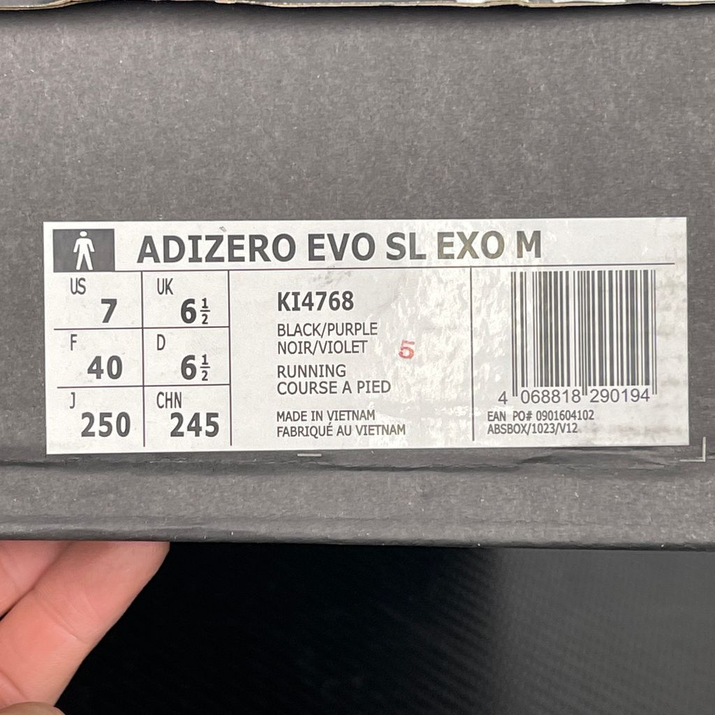 adidas Adizero EVO SL EXO KI4768 Glow Purple Men's Shoes