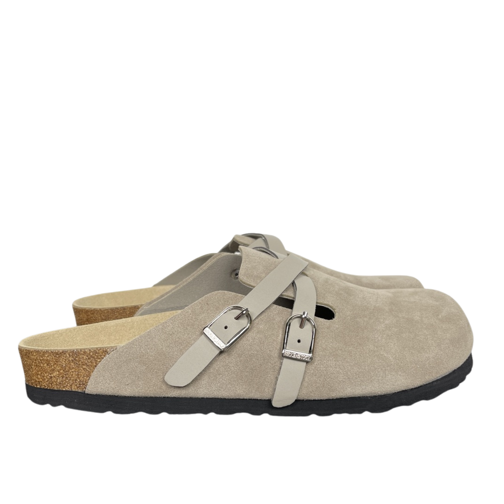Birkenstock Blair 1032905 Taupe Suede Narrow Fit Clogs