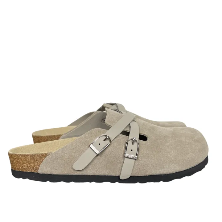Birkenstock Blair 1032905 Taupe Suede Narrow Fit Clogs
