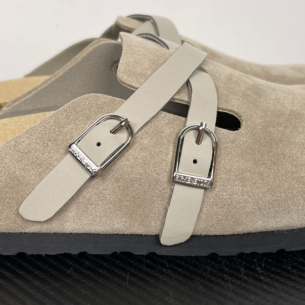 Birkenstock Blair 1032905 Taupe Suede Narrow Fit Clogs