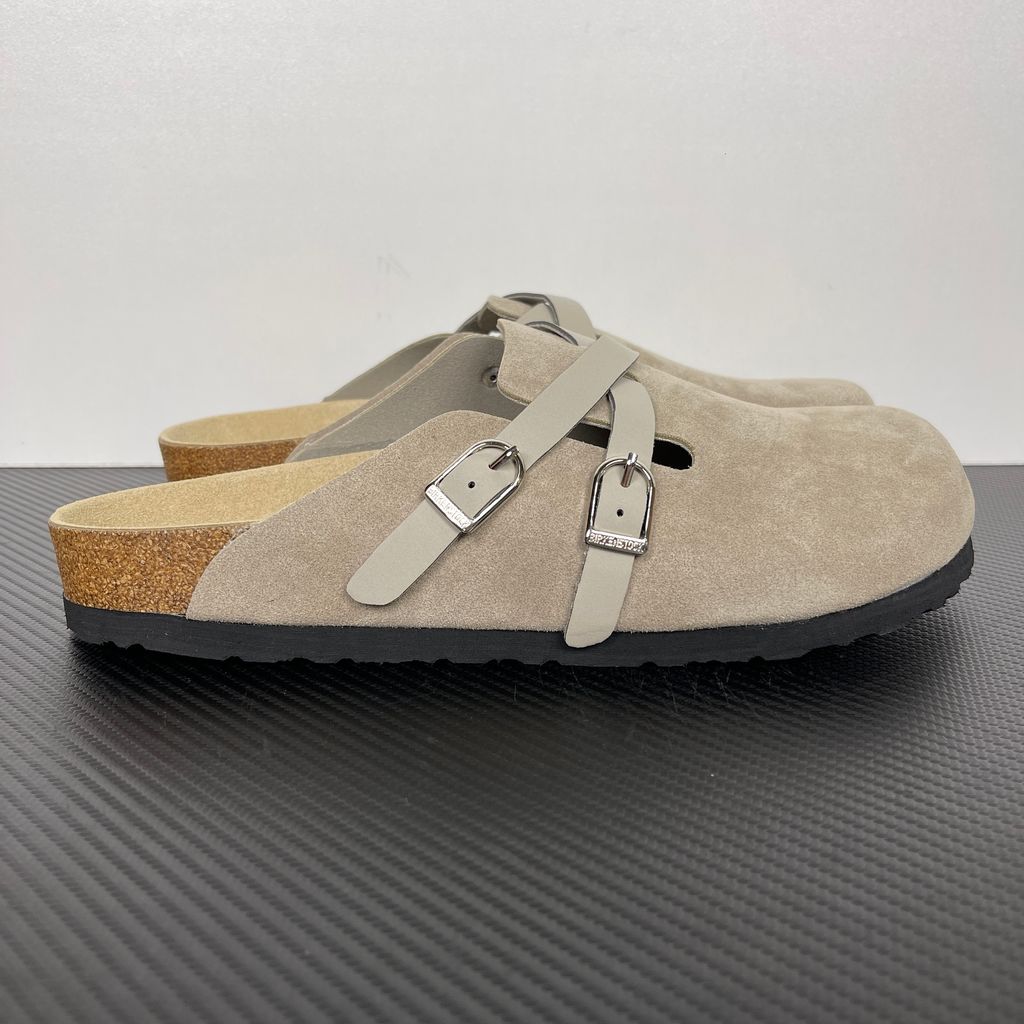 Birkenstock Blair 1032905 Taupe Suede Narrow Fit Clogs