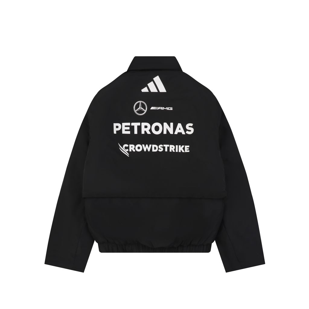 adidas Mercedes AMG Petronas F1 SS25 padded zip jacket lightweight insulated racing inspired relaxed fit motorsport outerwear sizes S-XL