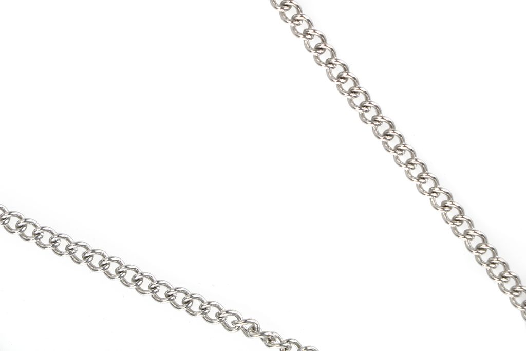 Louis Vuitton diamond Monogram letter necklace floral motif pendant silver plated white copper adjustable 50 55 60cm chain paper box packaging