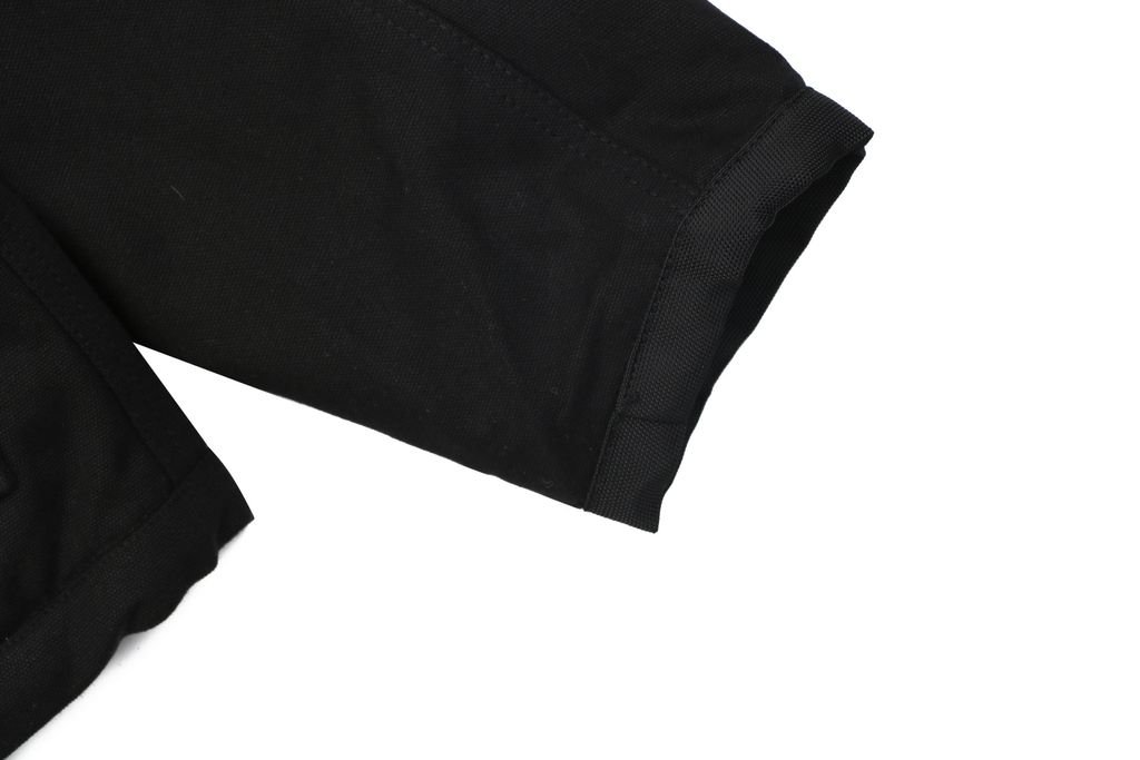 Stussy four pocket tonal jacquard embroidered work jacket black structured fabric chest letter logo relaxed drop shoulder unisex utility outerwear sizes S-XL