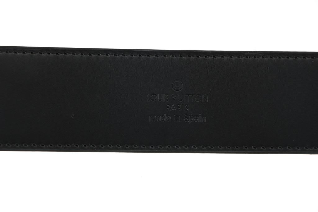 Louis Vuitton Initiales reversible Monogram Damier checkerboard belt gunmetal buckle 4cm canvas cowhide leather brass belt sizes 95 100 105 110 115 120 125