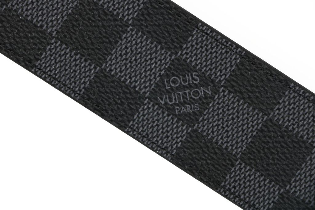 Louis Vuitton Initiales reversible Monogram Damier checkerboard belt gunmetal buckle 4cm canvas cowhide leather brass belt sizes 95 100 105 110 115 120 125