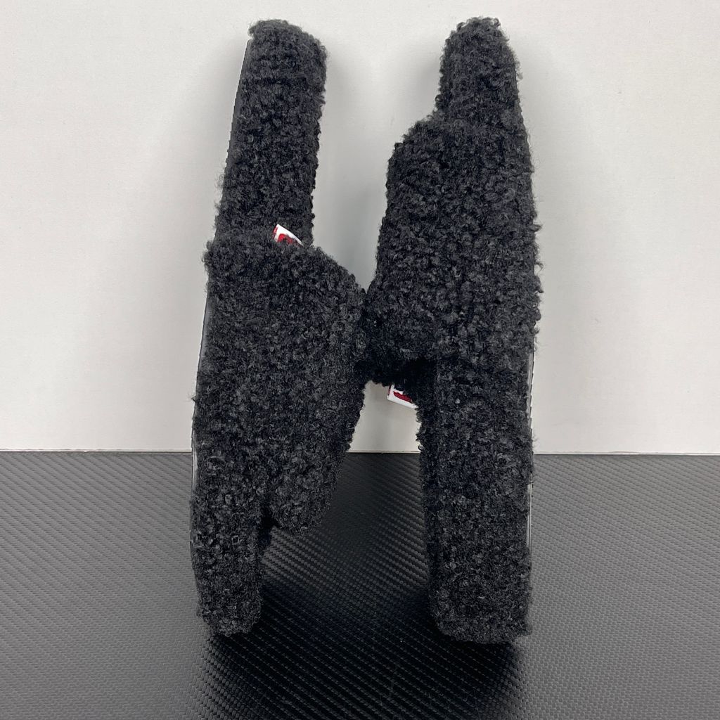 Balenciaga Furry Slide 654261 W2DO1 1096 Black Sandals