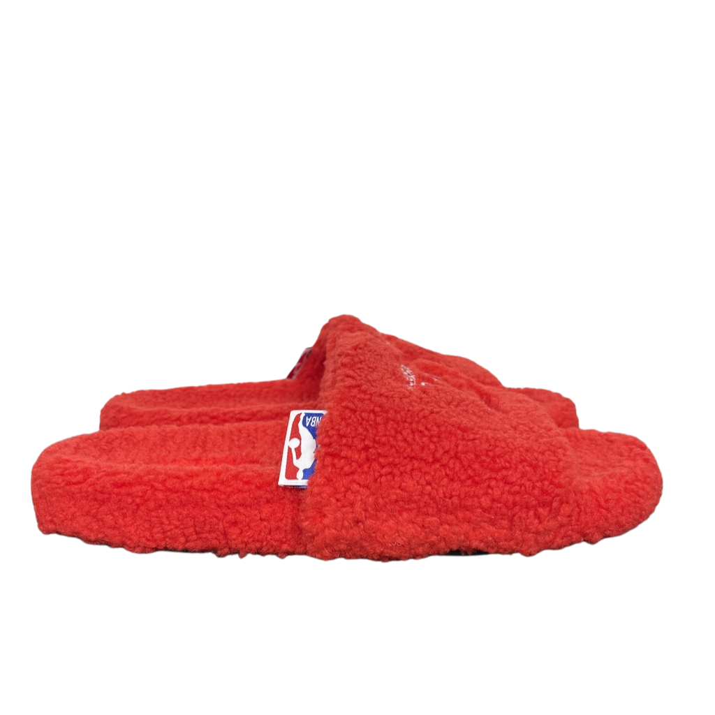 Balenciaga Furry Slide 654261 W2DO1 6596 Red Sandals