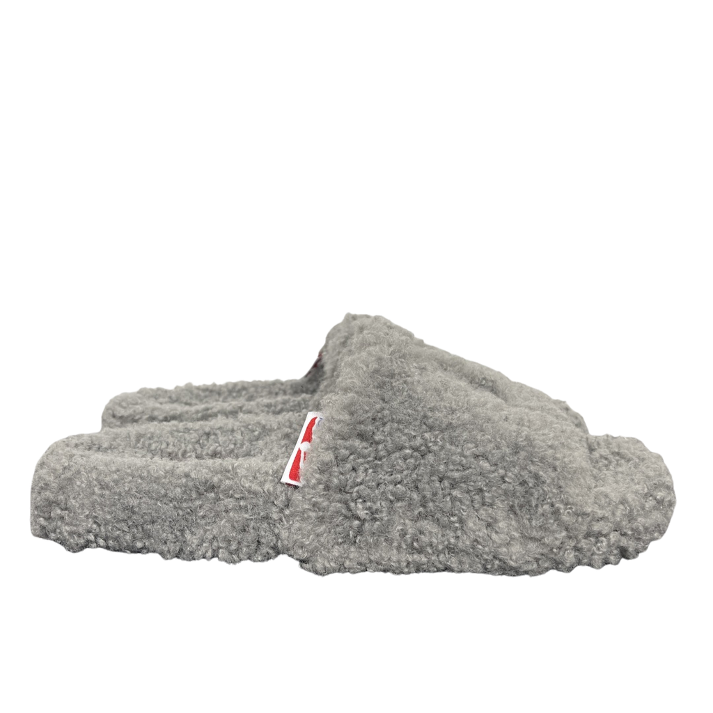 Balenciaga Furry Slide 654261 W2DO1 1596 Grey Sandals