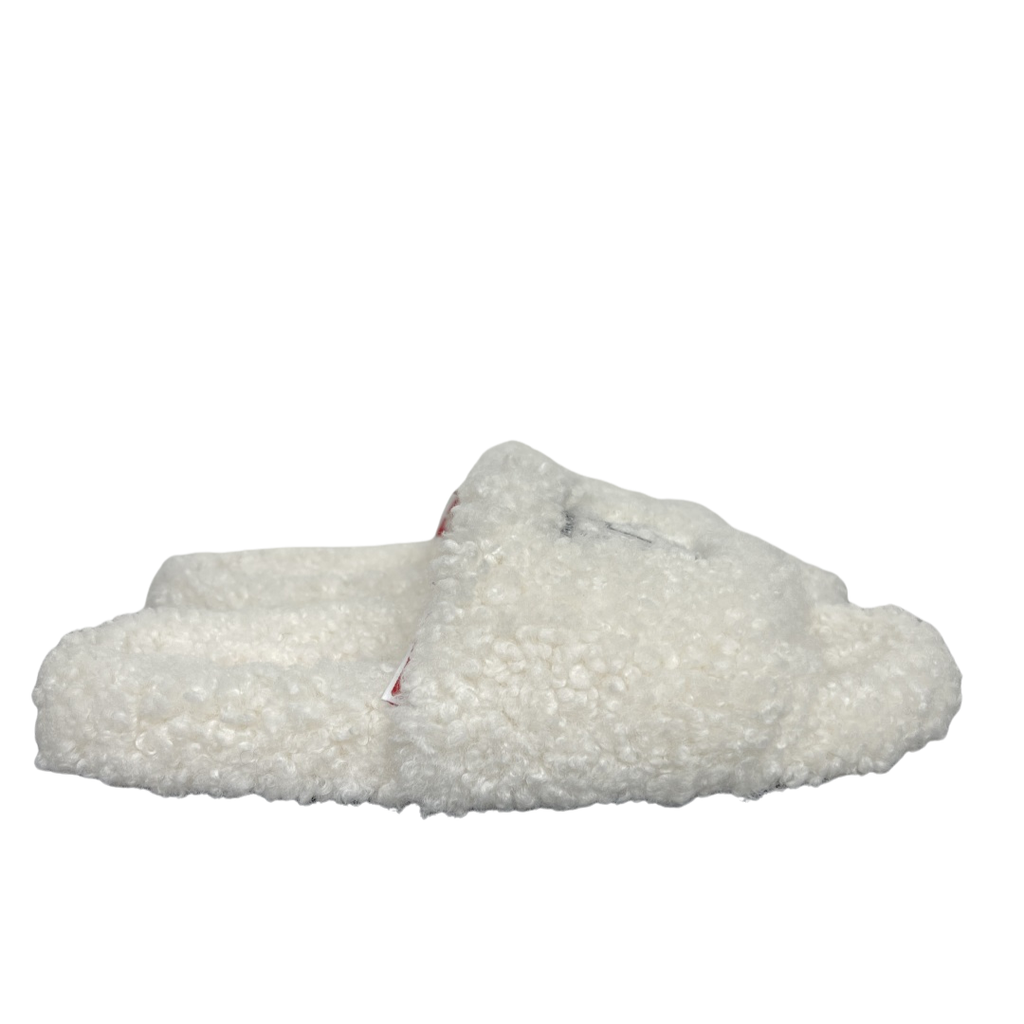 Balenciaga Furry Slide 654261 W2DO1 9906 White Sandals