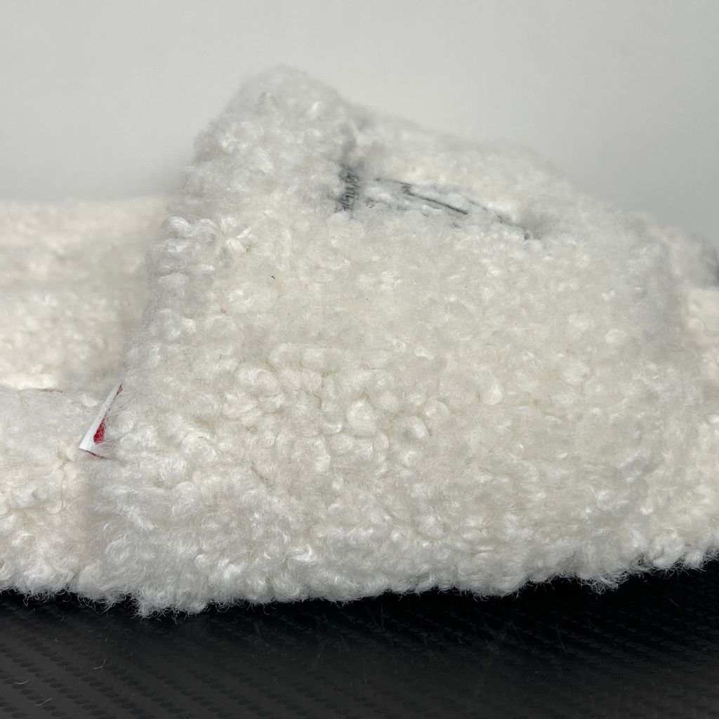Balenciaga Furry Slide 654261 W2DO1 9906 White Sandals
