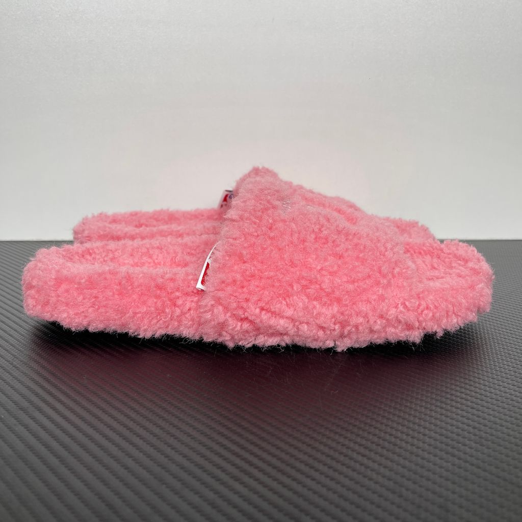 Balenciaga Furry Slide 654261 W2DO1 5596 Sweet Pink Sandals