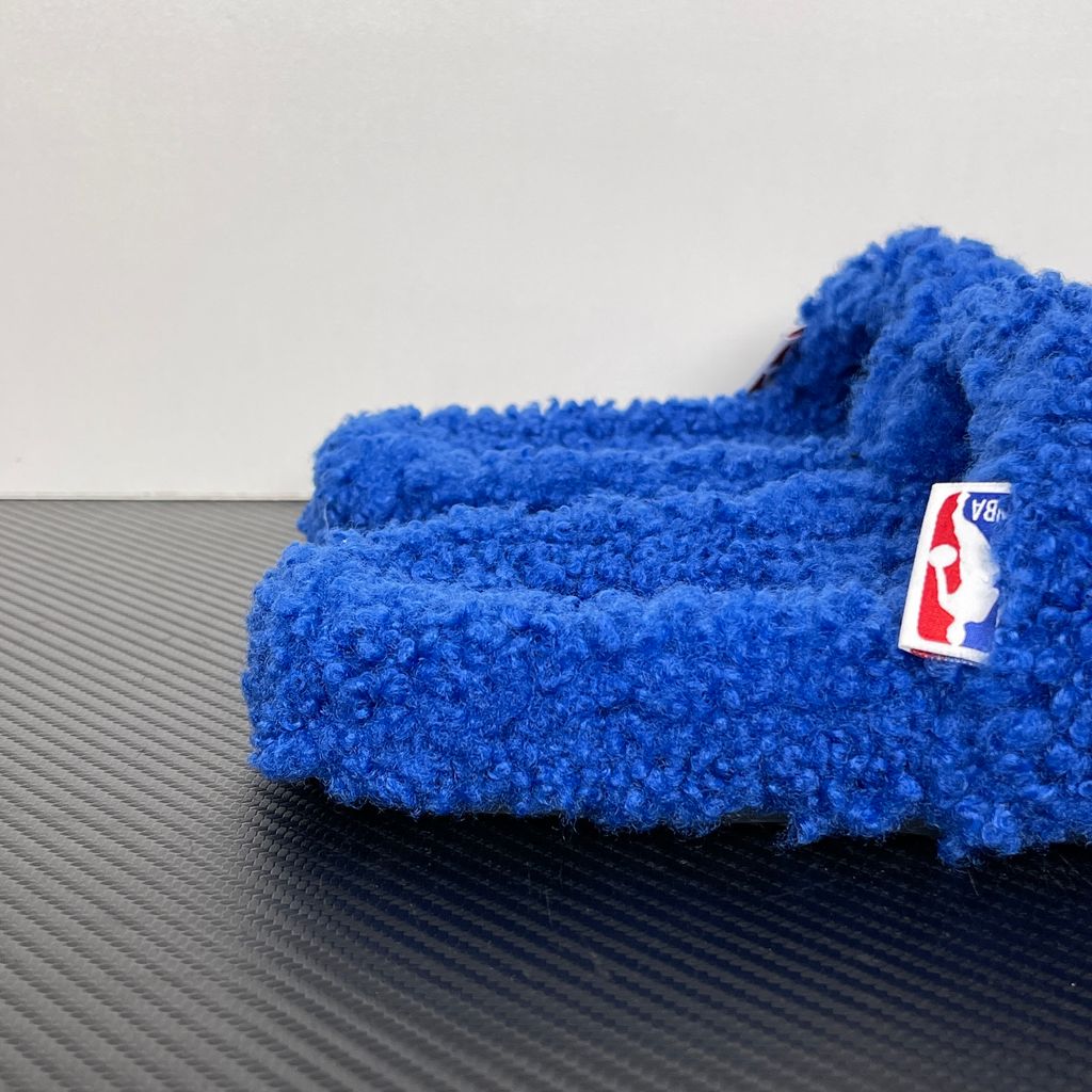 Balenciaga Furry Slide 654261 W2DO1 4096 Blue Sandals