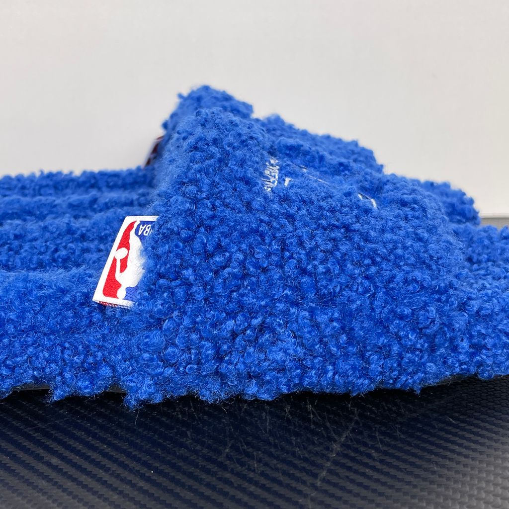 Balenciaga Furry Slide 654261 W2DO1 4096 Blue Sandals