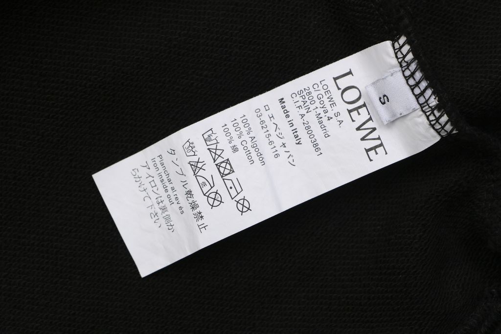 LOEWE large openwork flower logo embroidered crew neck sweatshirt 400g combed cotton dimensional embroidery relaxed fit sizes S-XL