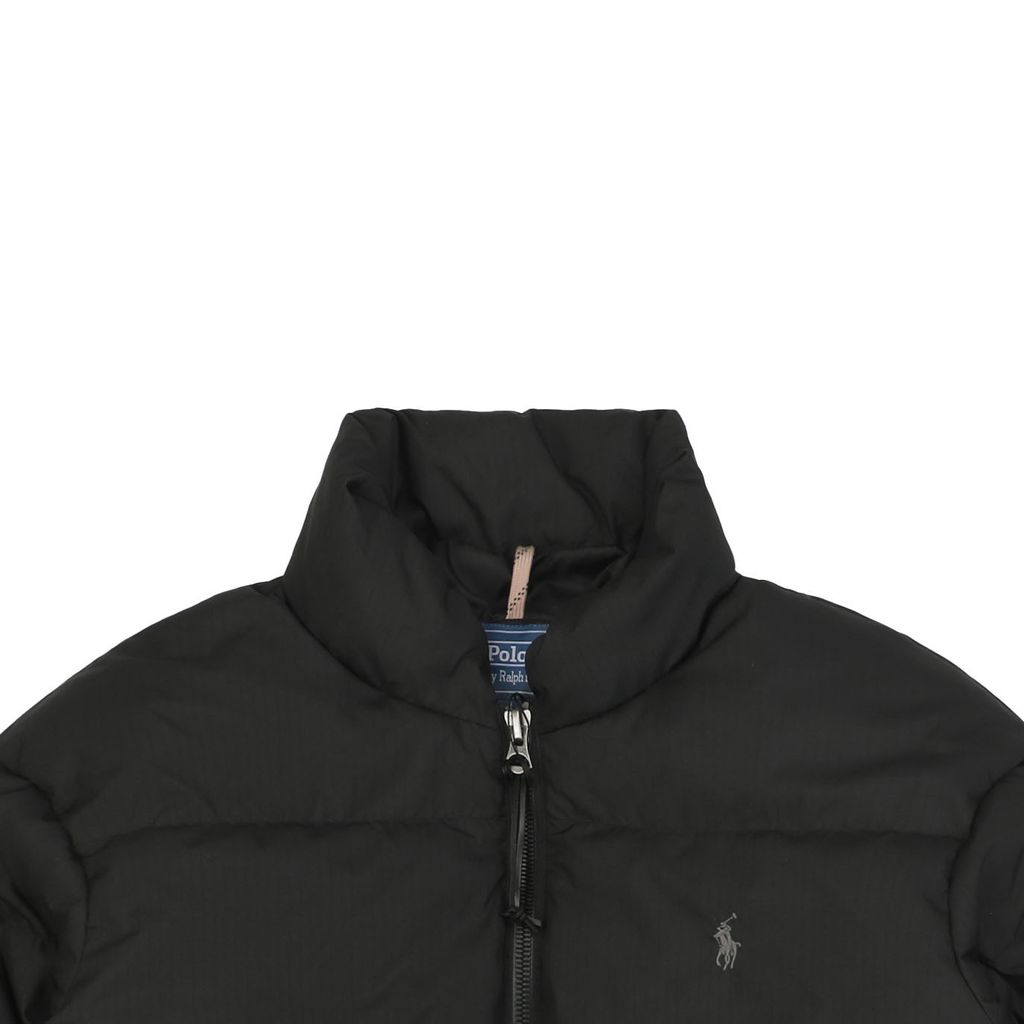 Ralph Lauren X12 black grey Pony logo down jacket 90 white duck down 180g plus fill windowpane textured polyester Barudan embroidery unisex sizes S-XXL
