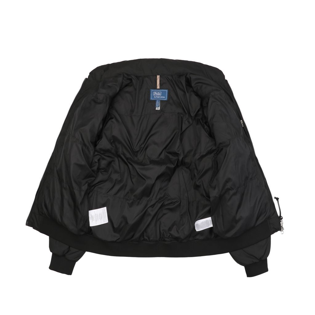 Ralph Lauren X12 black grey Pony logo down jacket 90 white duck down 180g plus fill windowpane textured polyester Barudan embroidery unisex sizes S-XXL