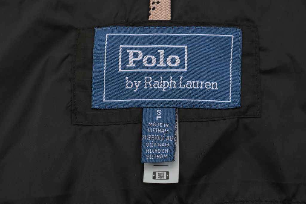 Ralph Lauren X12 black grey Pony logo down jacket 90 white duck down 180g plus fill windowpane textured polyester Barudan embroidery unisex sizes S-XXL