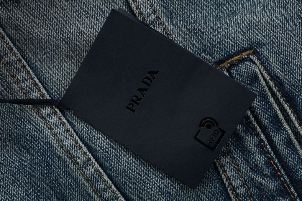 Prada brown faux leather patchwork denim jacket washed denim faux cowhide leather enzyme stone washed sprayed vintage distressed finish sizes S-XL
