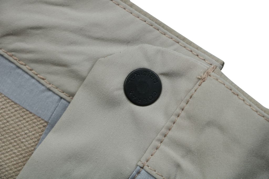Corbel Pant khaki outdoor seam taped softshell pants 56% nylon 34% polyester 10% elastane four way stretch FC0 DWR UPF50 fleece backed sizes 30-33