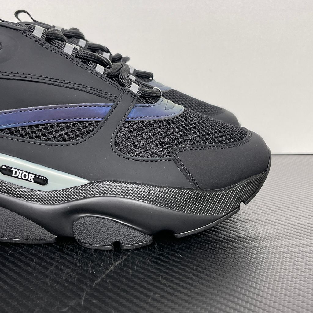 Dior B22 3SN231YIX-H963 Reflective Black Men's Sneakers