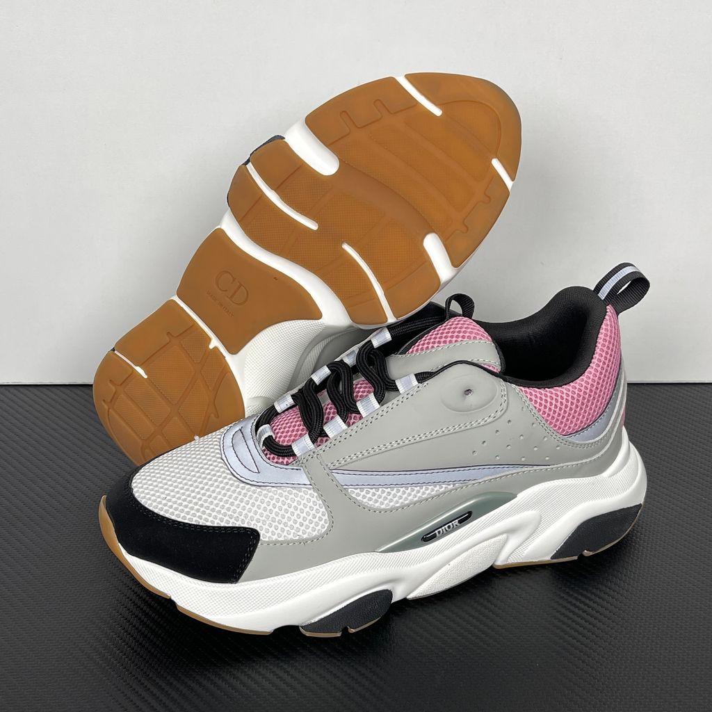 Dior B22 3SN231YKB H069 Grey Pale Pink Men's Sneakers
