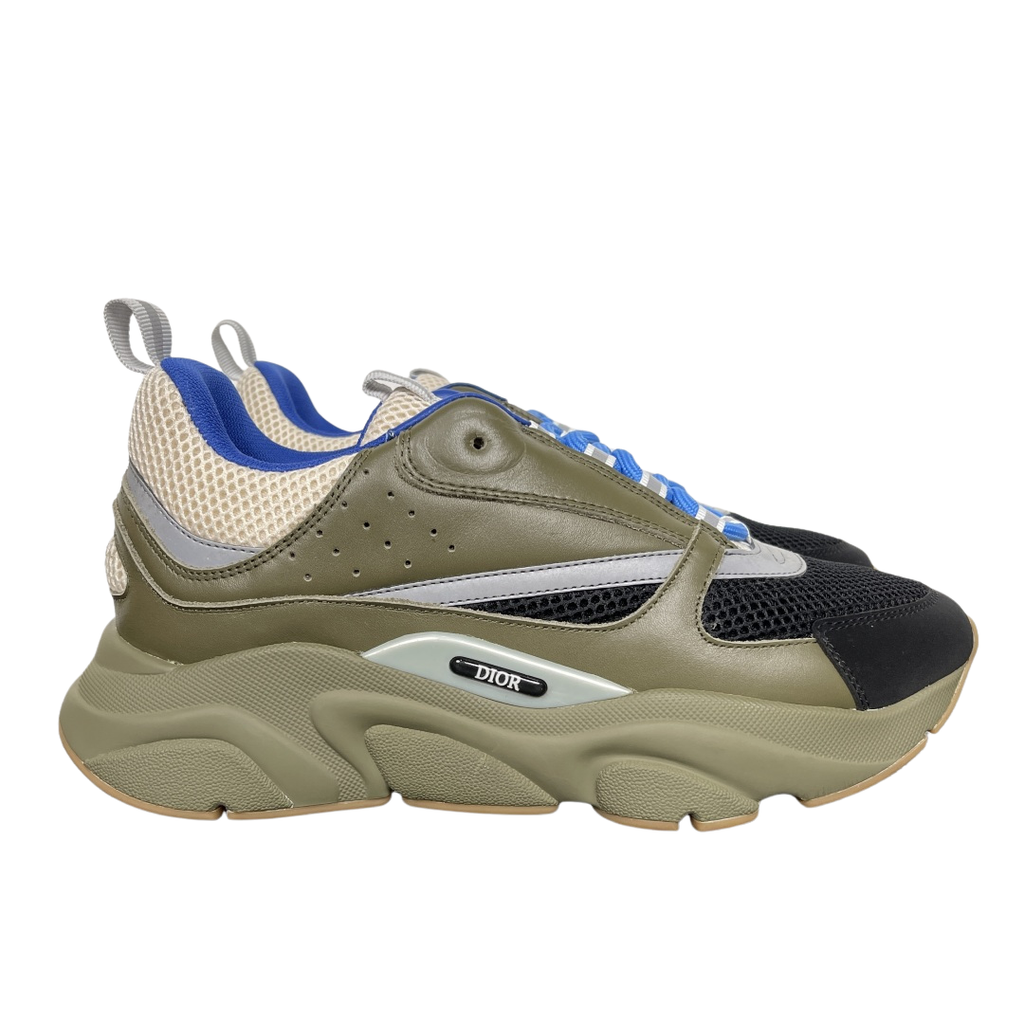 Dior B22 3SN231YKB-H669 Olive Blue Men's Sneakers