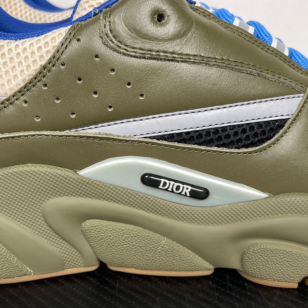 Dior B22 3SN231YKB-H669 Olive Blue Men's Sneakers