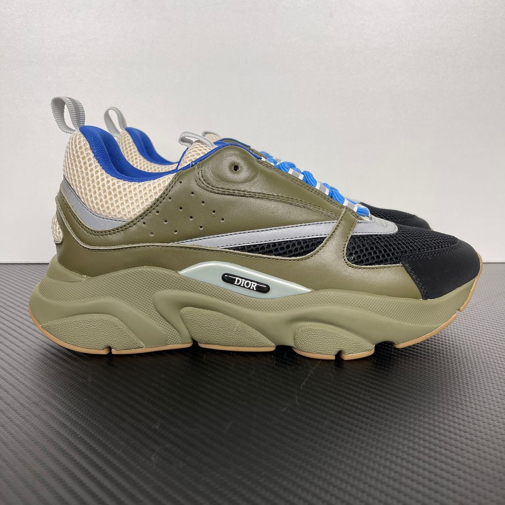 Dior B22 3SN231YKB-H669 Olive Blue Men's Sneakers