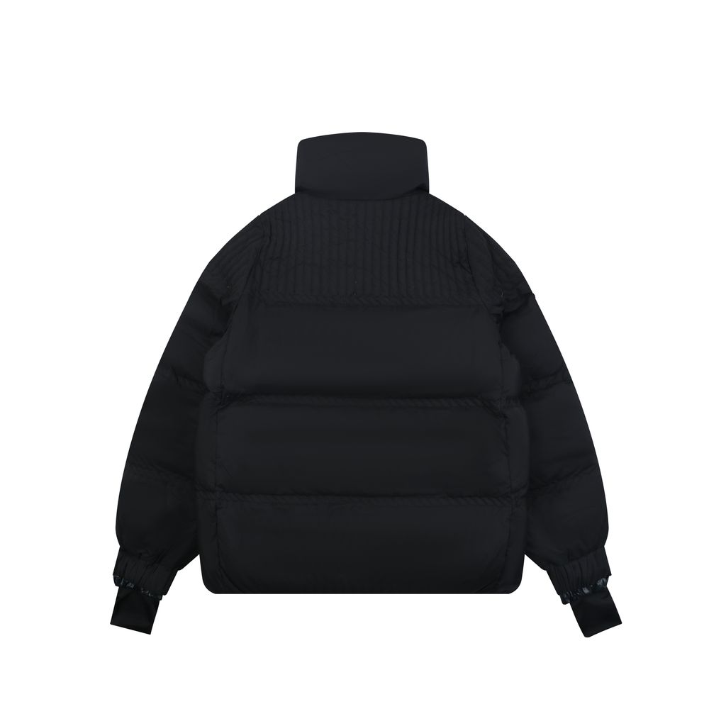 Moncler Anglin black women’s stand collar down ski jacket MX-046 90 white duck down ripstop nylon thumbhole cuffs zip pockets adjustable hem sizes 0 1 2 3