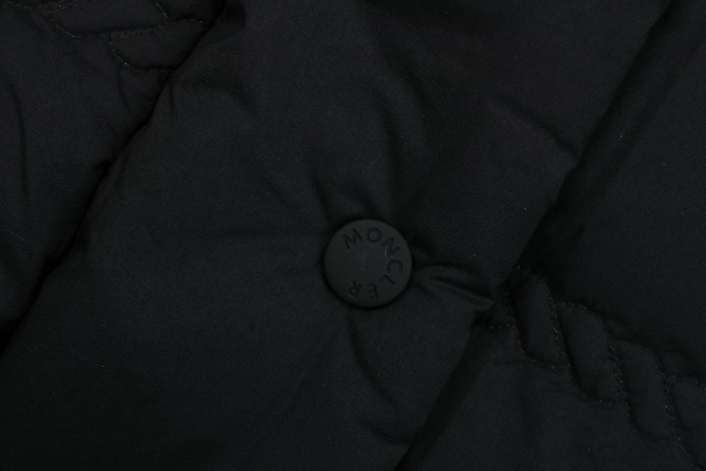 Moncler Anglin black women’s stand collar down ski jacket MX-046 90 white duck down ripstop nylon thumbhole cuffs zip pockets adjustable hem sizes 0 1 2 3