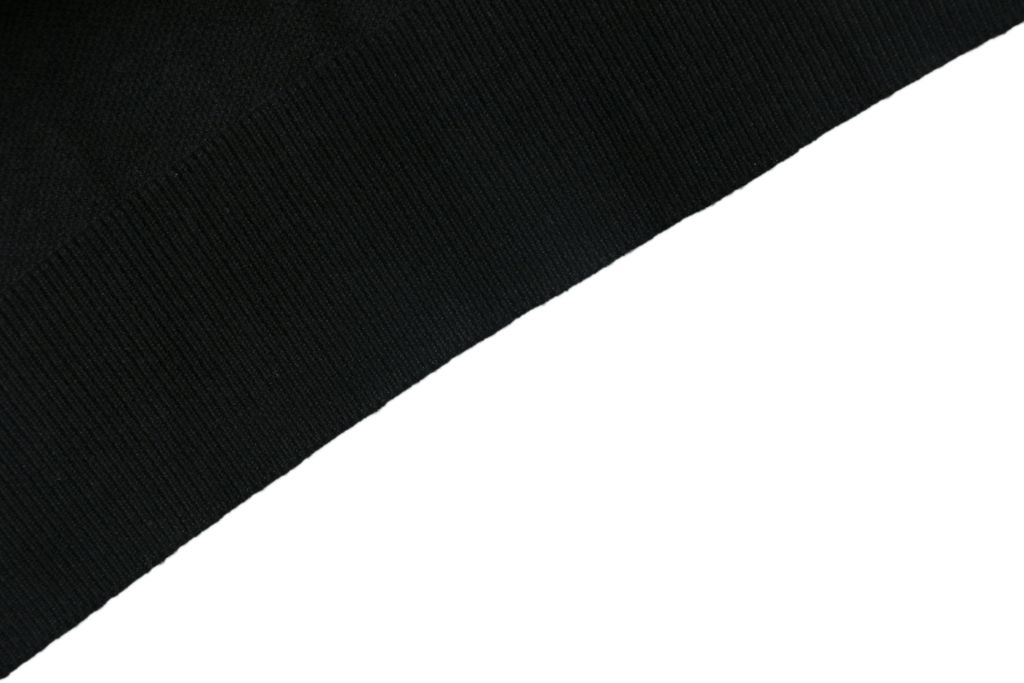 Louis Vuitton black starry sequin knit V-neck cardigan integrated sequin yarn subtle sparkle custom buttons dual patch pockets tonal embroidery relaxed fit sizes S-XL