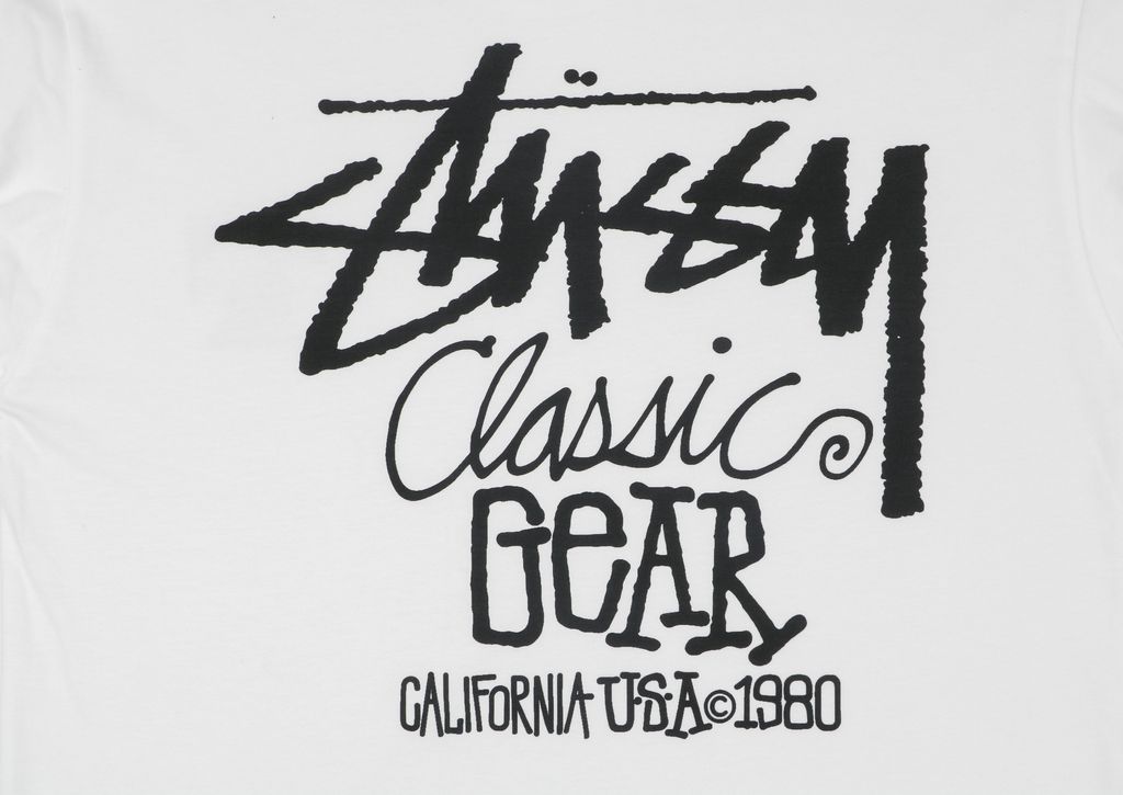 Stussy 1980 graffiti letter print long sleeve T-shirt 230gsm combed cotton two-stage washed digital direct print relaxed fit sizes S-XL