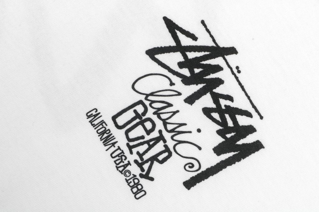 Stussy 1980 graffiti letter print long sleeve T-shirt 230gsm combed cotton two-stage washed digital direct print relaxed fit sizes S-XL