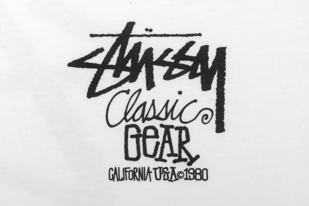 Stussy 1980 graffiti letter print long sleeve T-shirt 230gsm combed cotton two-stage washed digital direct print relaxed fit sizes S-XL