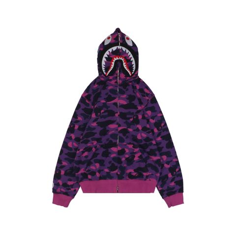 BAPE 24FW graffiti camo hoodie purple custom dyed soft fabric retro inspired unisex streetwear pullover M-XXL