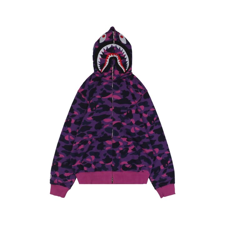 BAPE 24FW graffiti camo hoodie purple custom dyed soft fabric retro inspired unisex streetwear pullover M-XXL