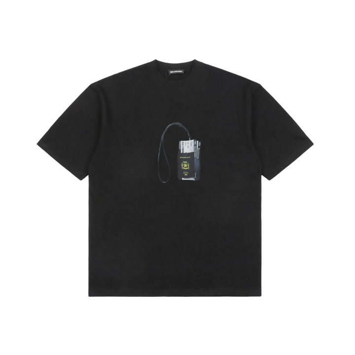 Balenciaga 24SS Passport Bag Print T-Shirt 230g combed cotton oversized graphic tee unisex streetwear