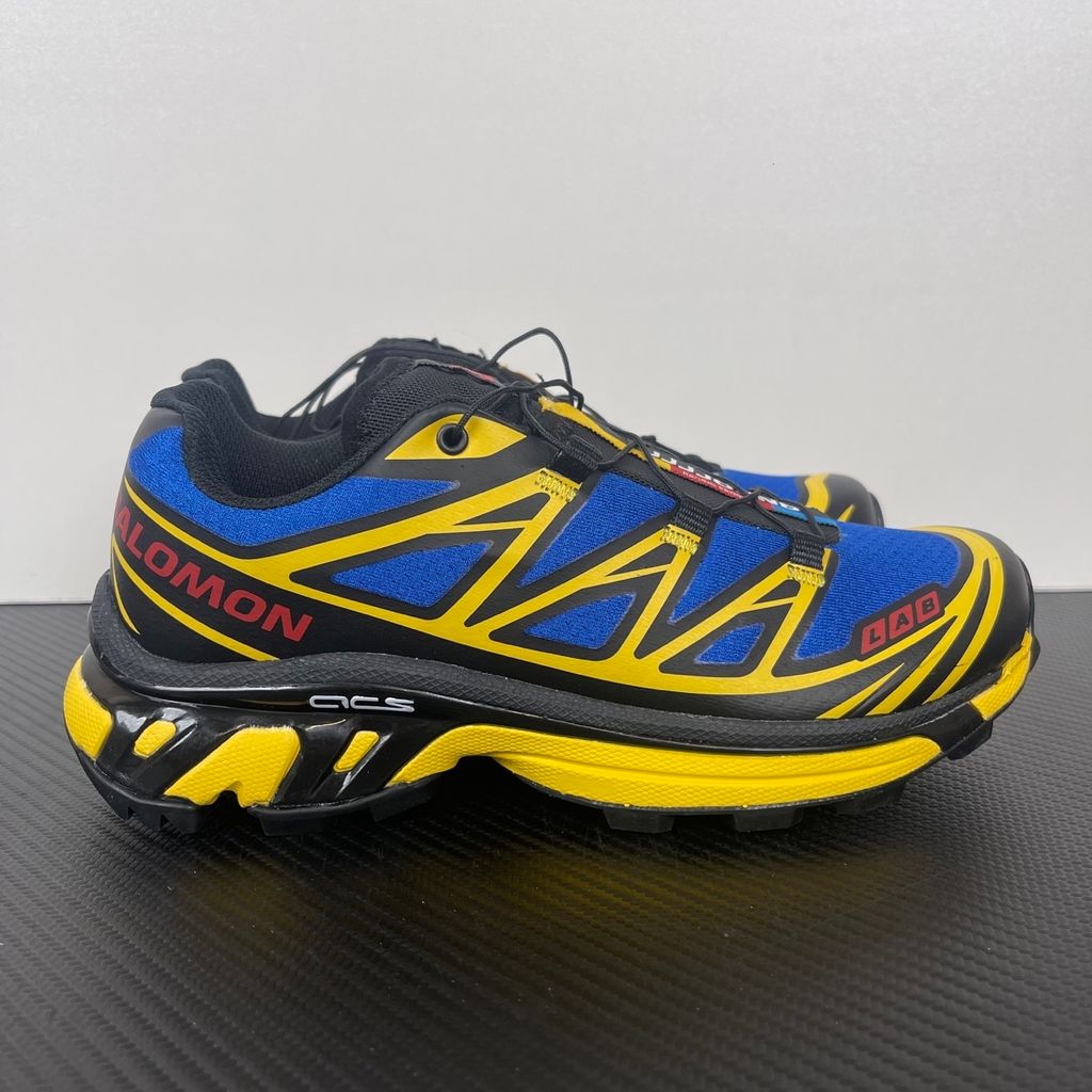 Salomon x JJJJound XT-6 Blue Lemon side profile sneakers