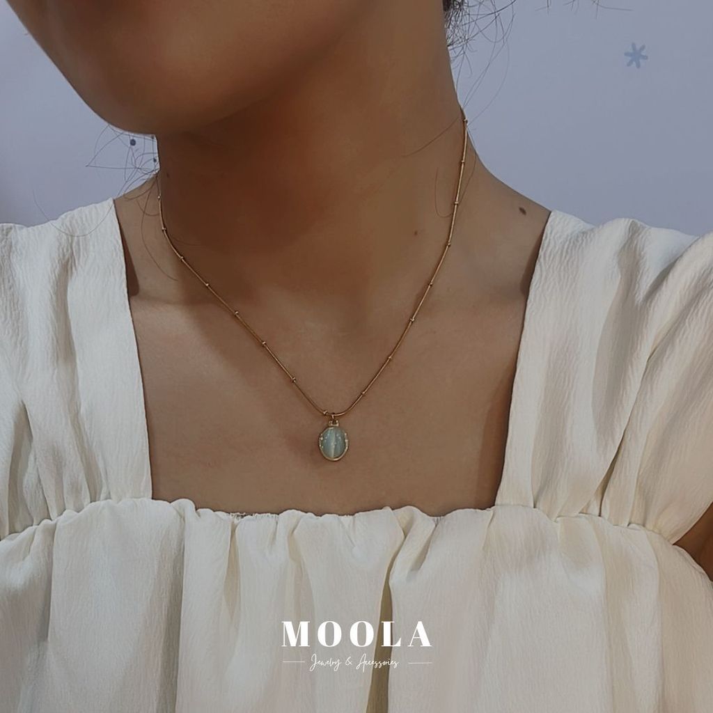 藍色貓眼石項鍊2